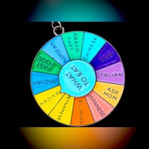 Key Chain Bag Charm - What To Eat Decision Roulette